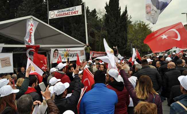 CHP'nin 'hayır' çadırı engelleniyor