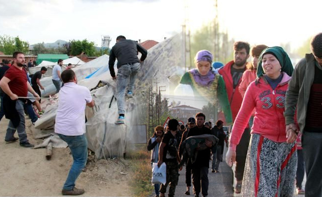 Çadırları yıkılınca mahalleyi terk ettiler