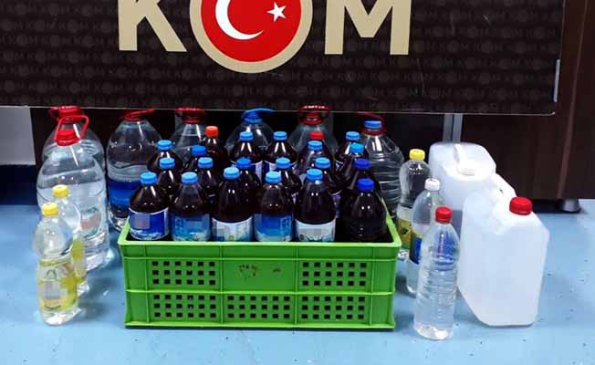 Adana'da 215 bin TL değerinde sahte içki ele geçirildi