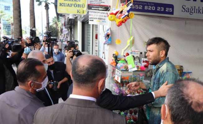 Valiye yanıt veren esnaf konuştu: Maske tak diyorlar, biz zaten ölüyoruz