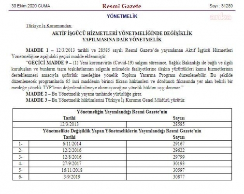 Sağlık Bakanlığı'nda asgari ücretle çalışacak şoförler için düzenleme getirildi