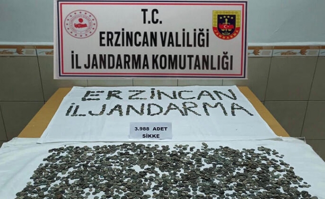 Erzincan’da 3 bin 988 adet sikke