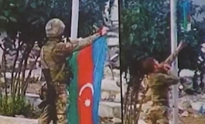 Sukavuşan’a Azerbaycan bayrağı diken asker şehit düştü