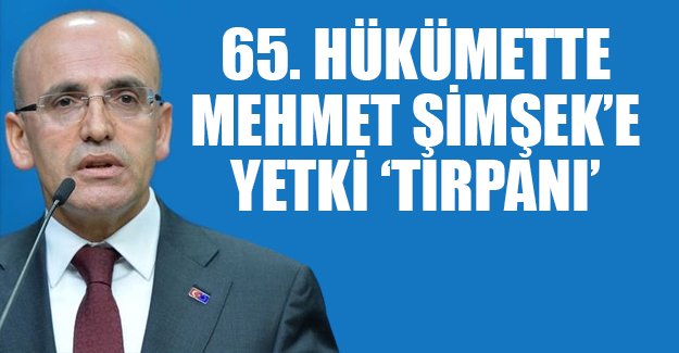 65. Hükümet'te Mehmet Şimşek'in ekonomideki yetkilerine tırpan