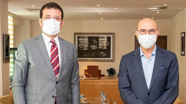 İmamoğlu'ndan Soyer'e geçmiş olsun ziyareti