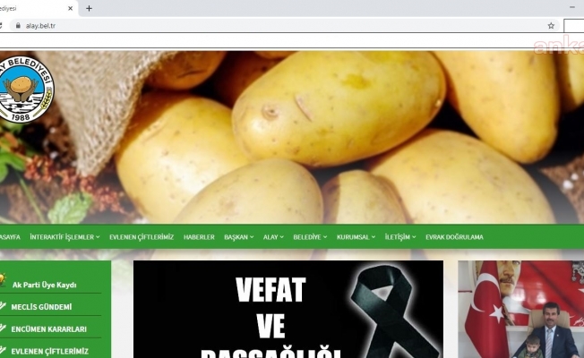 Belediyenin resmi sitesinde AKP üye kaydı linki