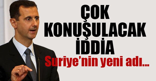 Suriye'nin yeni ismi 'Suriye Cumhuriyeti' olacak iddiası
