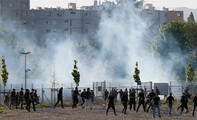 Lyon Stadı çevresinde ortalık karıştı!