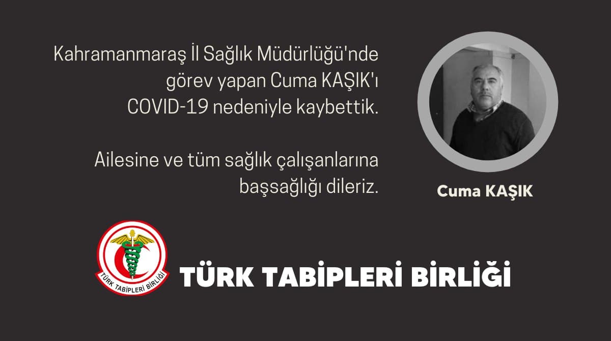 Bir sağlık çalışanı daha koronavirüsten hayatını kaybetti