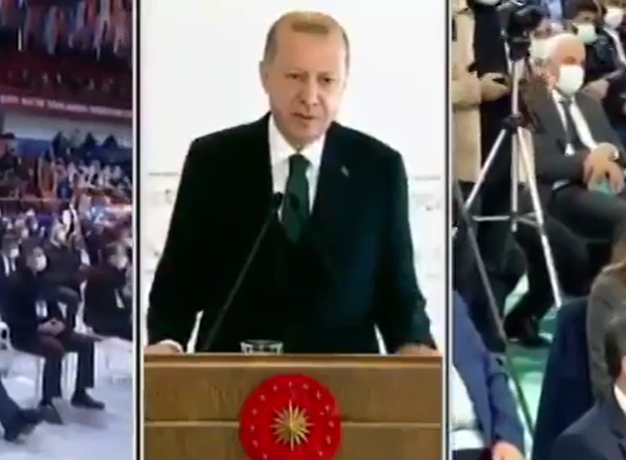AKP'li Cumhurbaşkanı Erdoğan'a alkış yok