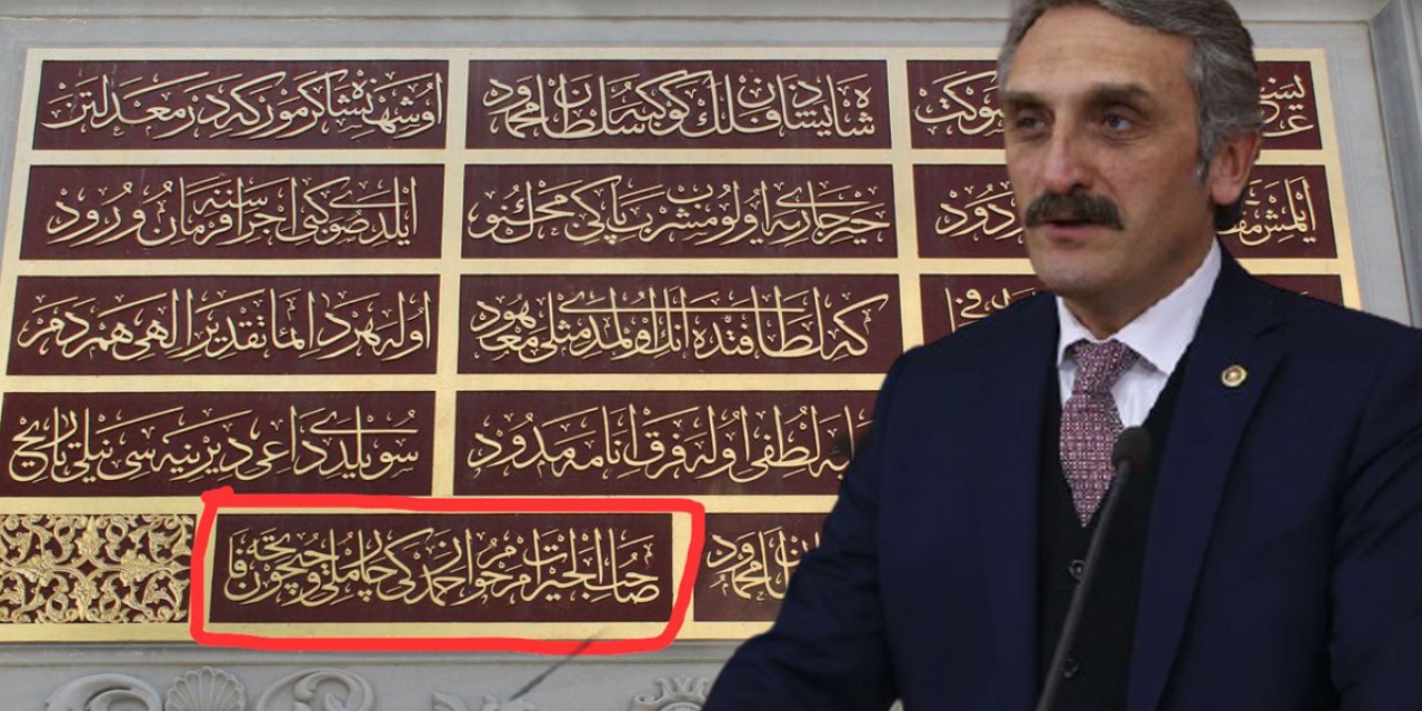 Restore edilen çeşmeye AKP'li vekil babasının adını yazdırdı