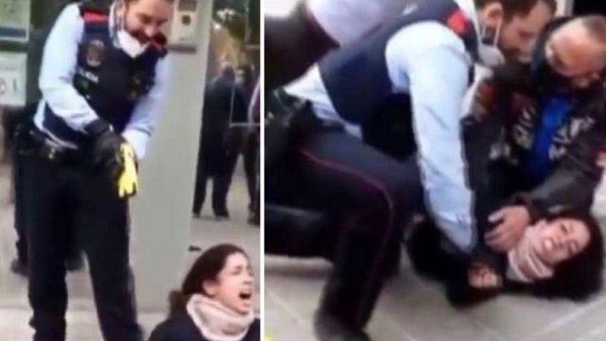 İspanyol polisten sokakta işkence