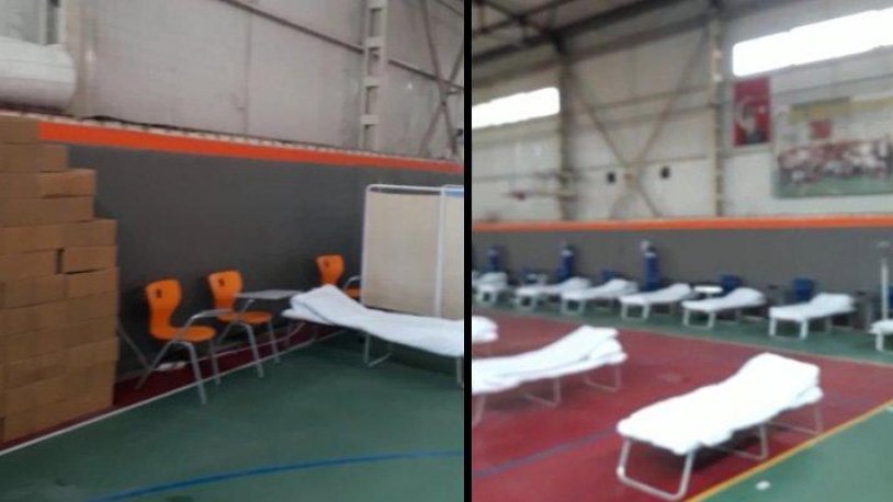 İzmir'de Spor salonu hastaneye dönüştürülüyor