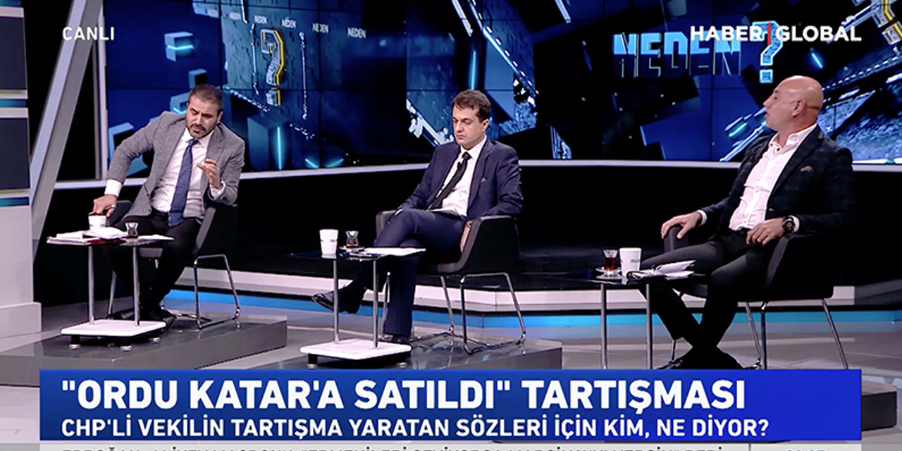 Haber Global'de Tank Palet Fabrikası gerilimi; CHP'li Aksünger yayını terk etti
