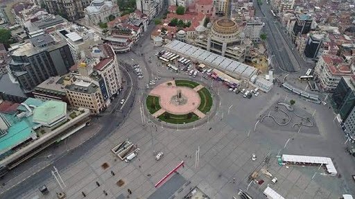 Sokağa çıkma yasağının ardından Taksim...
