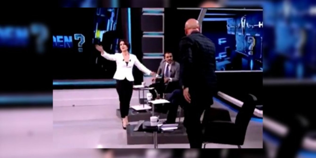 Canlı yayında, Erdal Aksünger, MHP'li ismin üzerine yürüdü, yayını terketti!