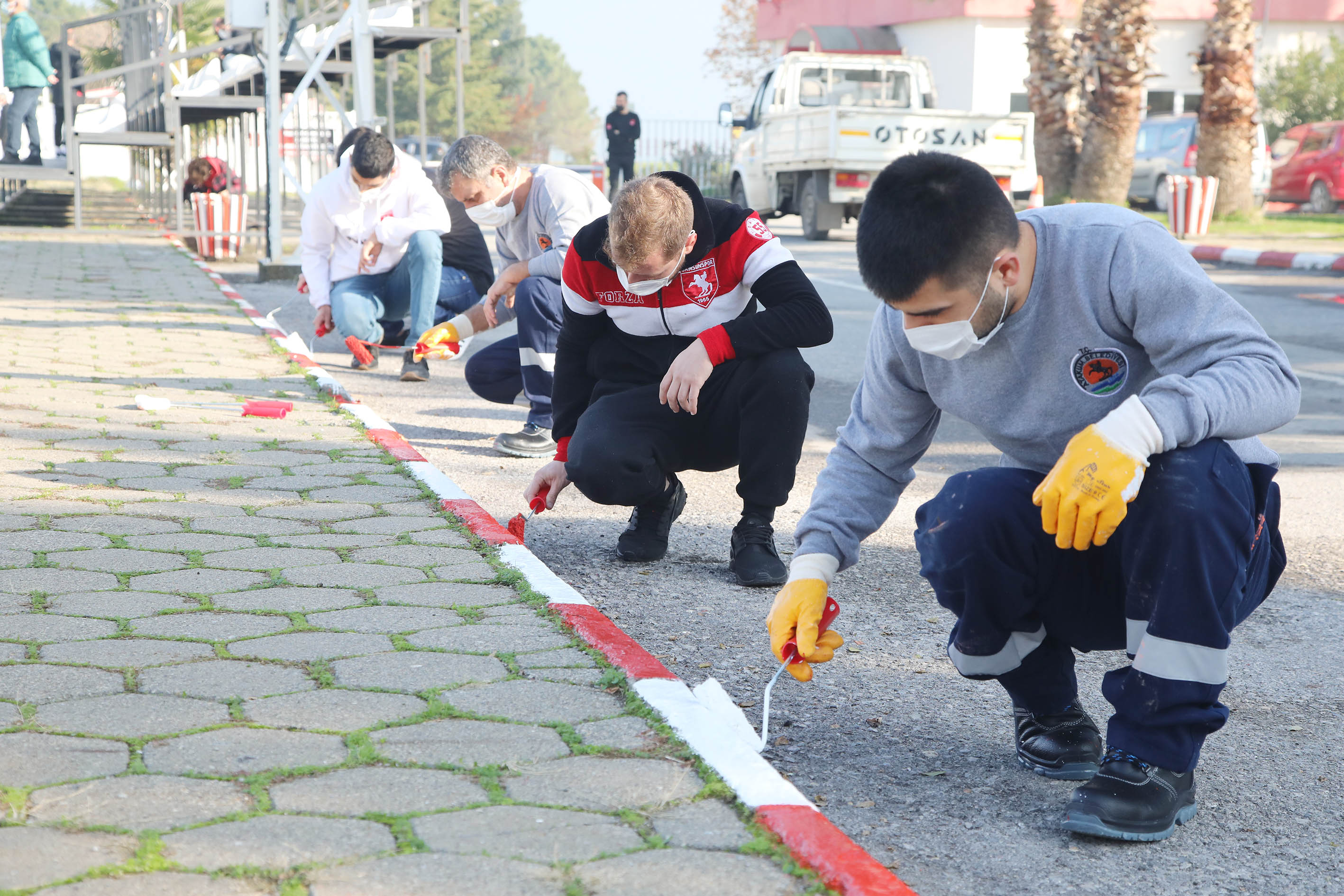 Atakum Belediyesi ve taraftar Samsunspor için omuz omuza