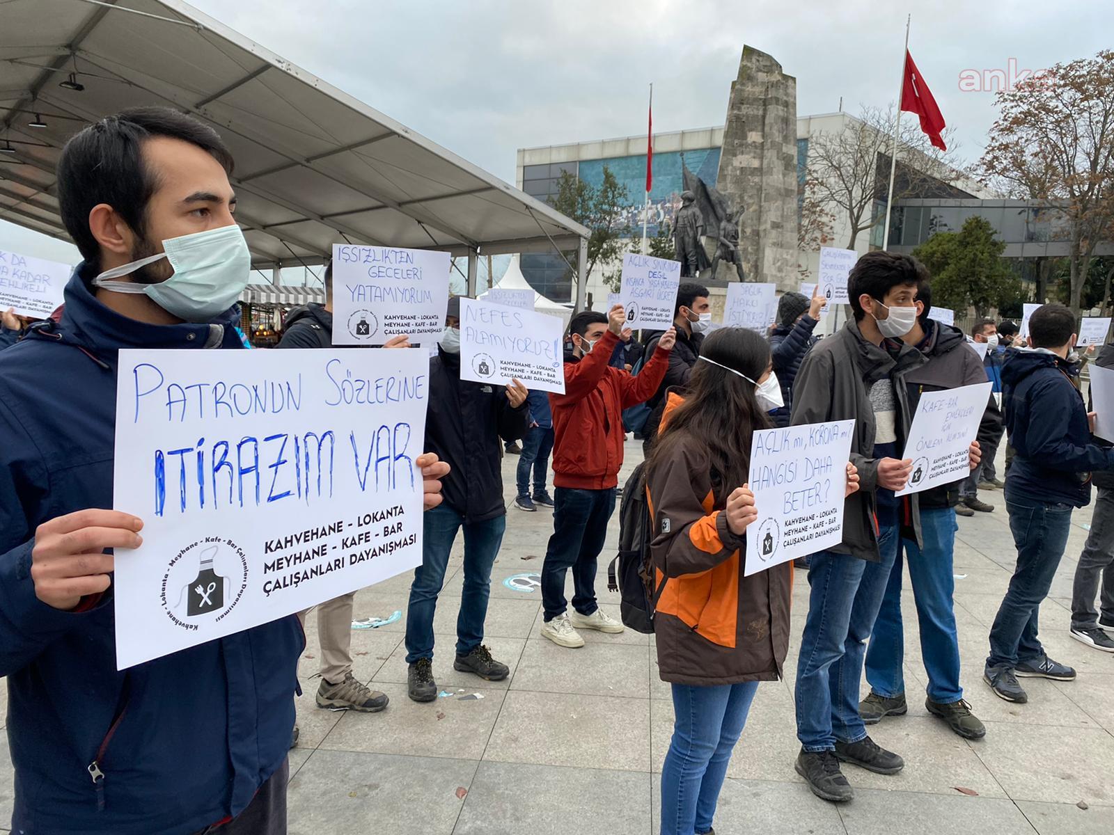 İşsiz kalan kafe bar çalışanları sessiz eylemine devam etti: Bizim hayatımızı umursamayanlarla derdimiz var