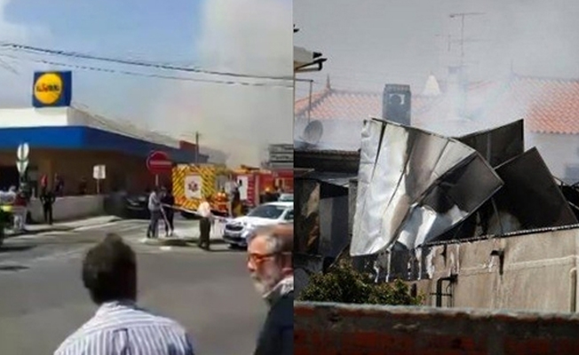 Süpermarkete uçak düştü; 5 ölü