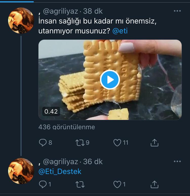 Eti bisküvinin içinden çıkan şok etti