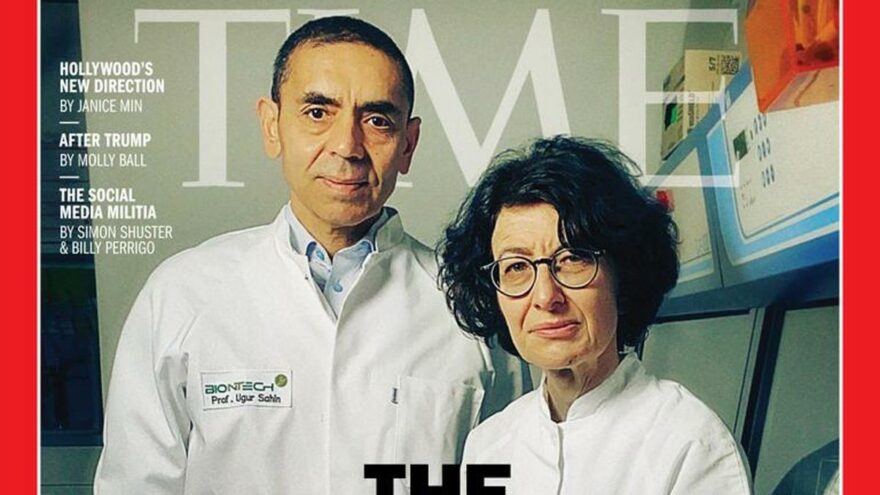 Özlem Türeci ve Uğur Şahin bu kez de Time dergisine kapak!