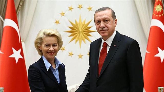 Cumhurbaşkanı Erdoğan, AB Komisyonu Başkanı Leyen ile görüşme yaptı!