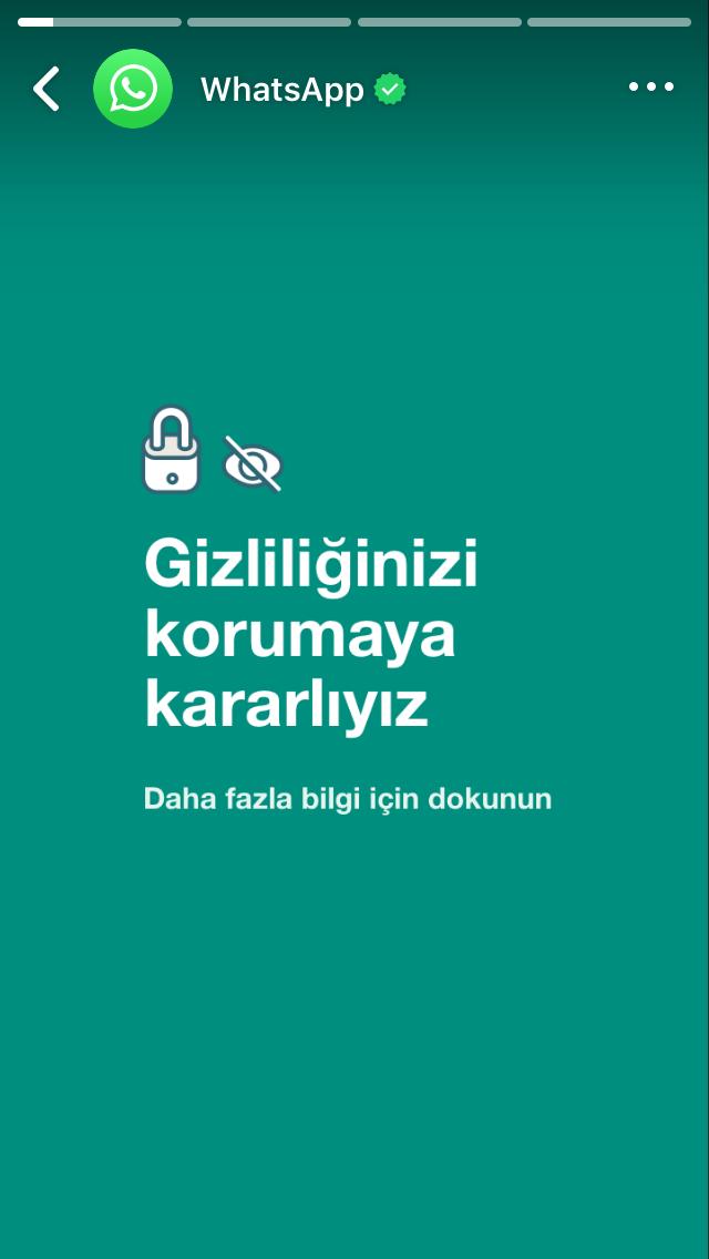 WhatsApp kendi durumunu paylaştı!