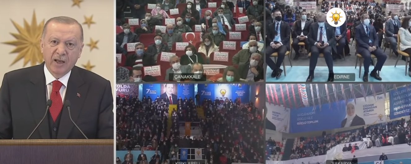 Tedbirler hiçe sayıldı, Erdoğan teşekkür etti: "Tıklım tıklım buluşma sağladığınız için sizlere çok teşekkür ediyorum”