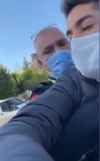 Trafik polisinin yurttaşa yaklaşımı tepki çekti