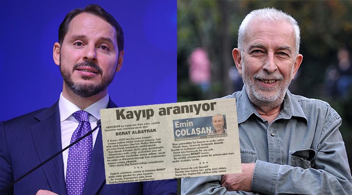 Emin Çölaşan'dan Berat Albayrak'a: "O kayıp ilanı aslında gerçekmiş"