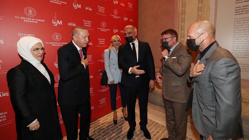 Atlas Sineması açılışında Jason Statham ve Erdoğan bir arada!