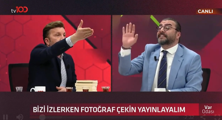 Canlı yayında hakaretler havada uçuştu!