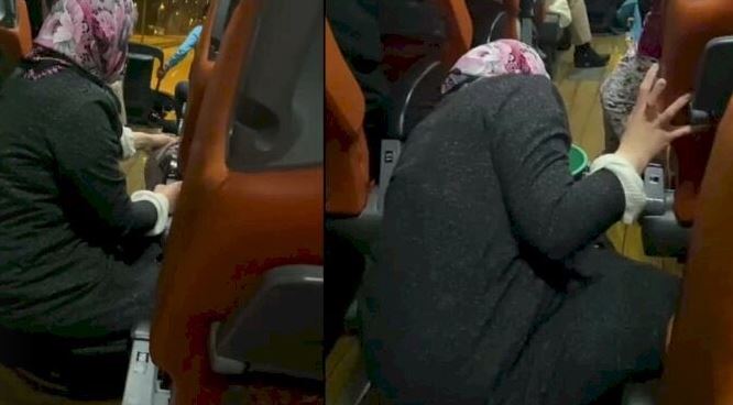 Vicdan kalmamış! Engelli yolcuya temizlik yaptırdılar... Bitmeden indirmeyiz dediler...