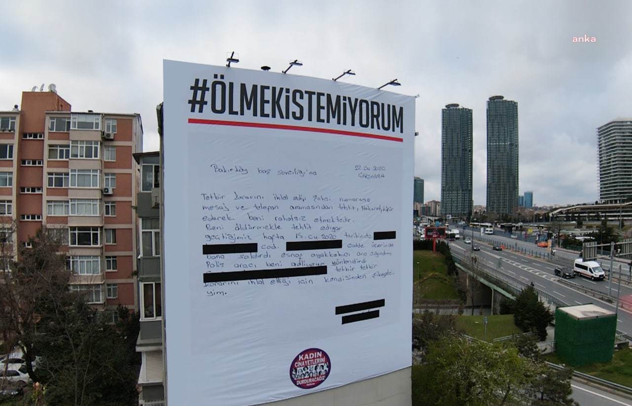 İstanbul’un göbeğinde şaşırtan 'Ölmek istemiyorum!' afişi