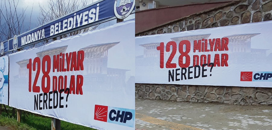 CHP'nin '128 milyar dolar nerede?' afişlerine gece yarısı operasyonu