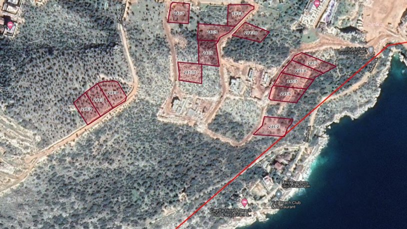 Kaş'taki ağaçlık ve denize yakın 14 araziye satış kararı!