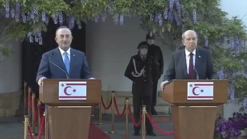 Ersin Tatar ve Mevlüt Çavuşoğlu'ndan ortak basın toplantısı!