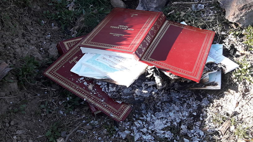 Kuran-ı Kerim yaktılar! Alevi tekkesi yanında tehlikeli provokasyon!