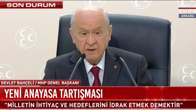Bahçeli'nden flaş açıklamalar: "Yeni bir anayasaya ihtiyaç vardır!"