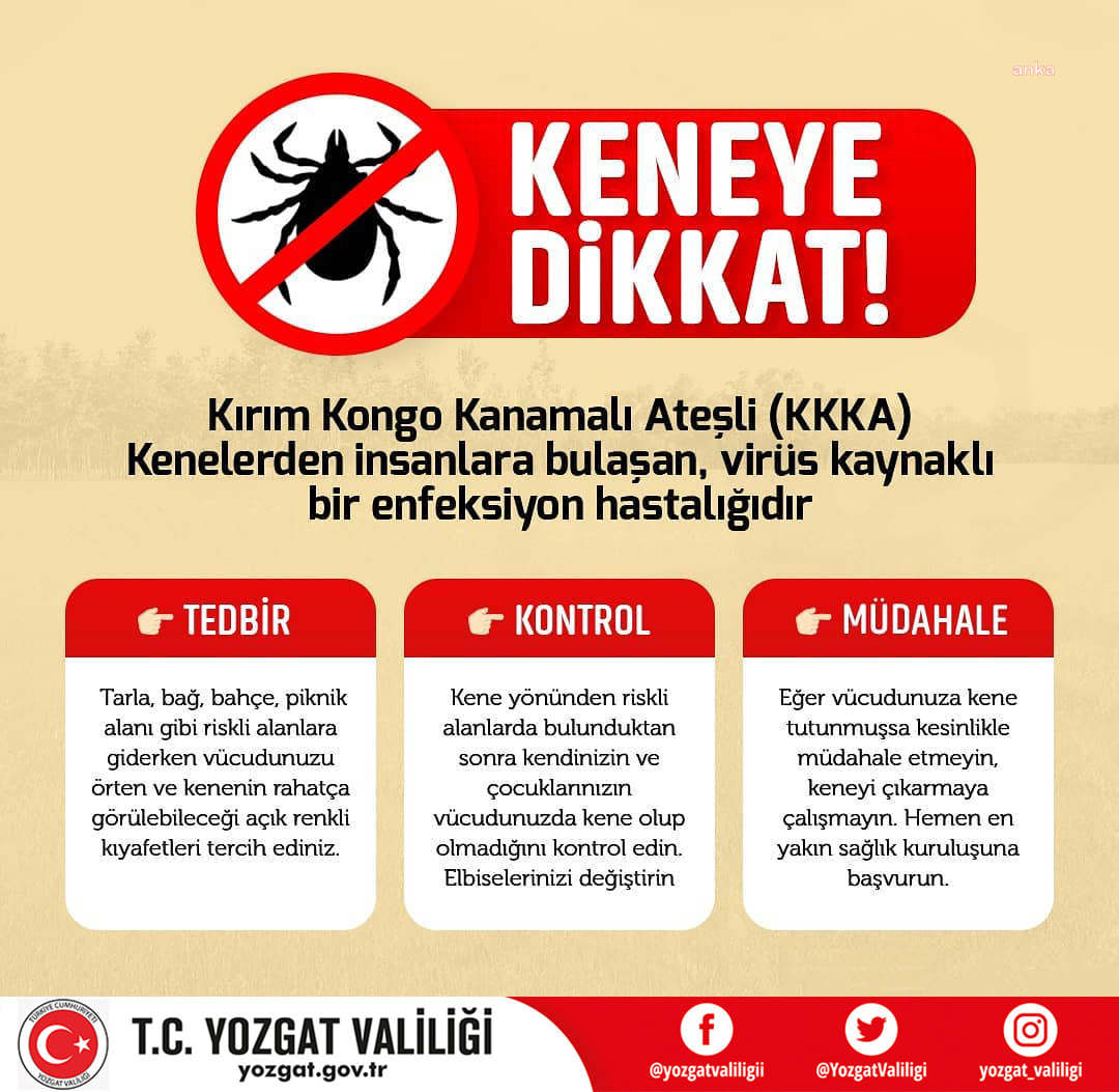 Yozgat Valiliği’nden kene uyarısı…