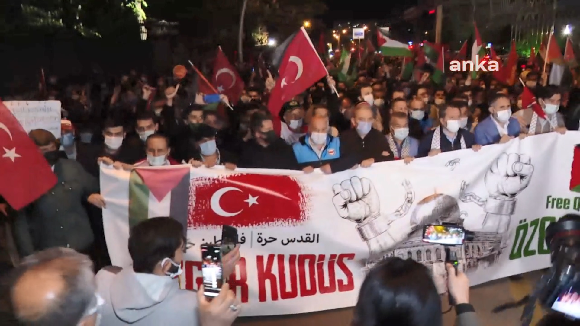 İsrail Büyükelçiliği konutu önünde protesto
