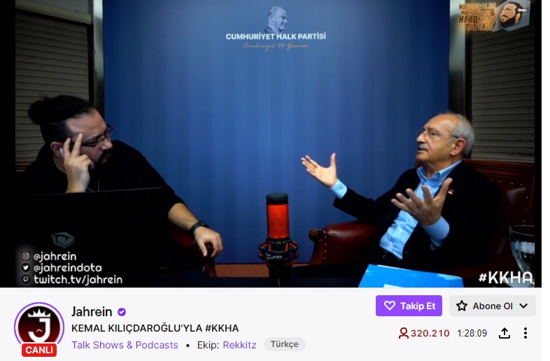 Kılıçdaroğlu'nun katıldığı Twitch yayınına rekor katılım!