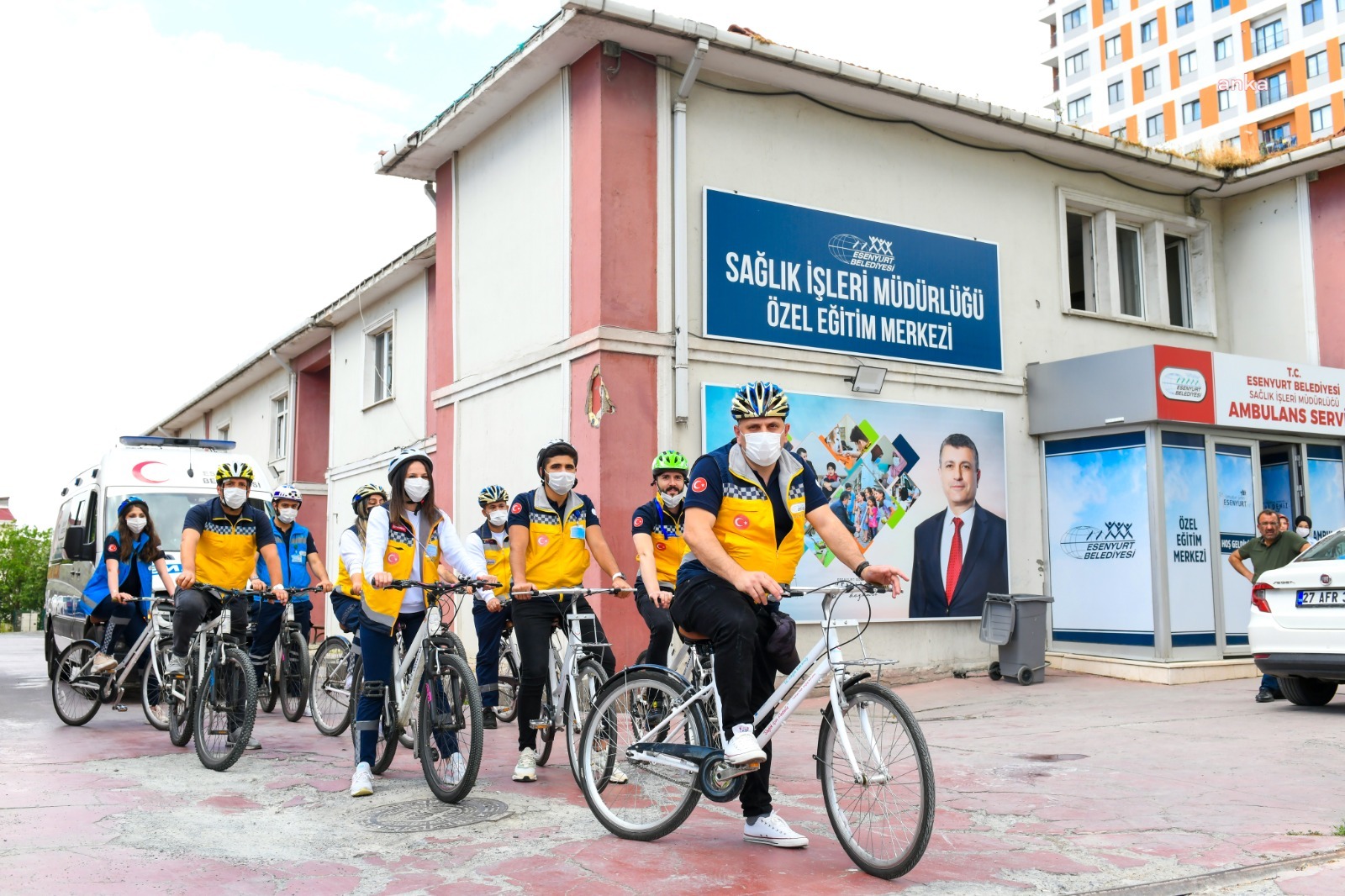 Belediye çalışanları, sağlık için pedal çevirdi…