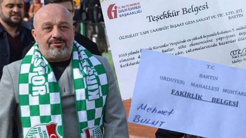 Vergi rekortmeni iş insanı fakirlik belgesi aldı
