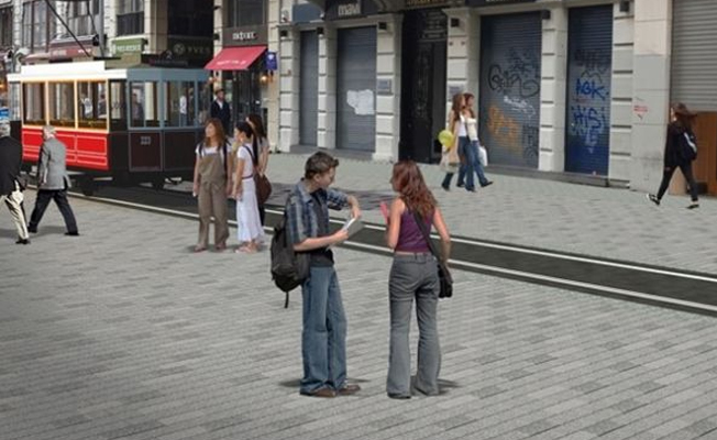 AKP tipi İstiklal Caddesi: Her yer beton, tek ağaç bile yok!