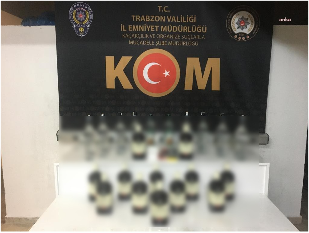 Trabzon'da sahte içki operasyonu: 5 gözaltı