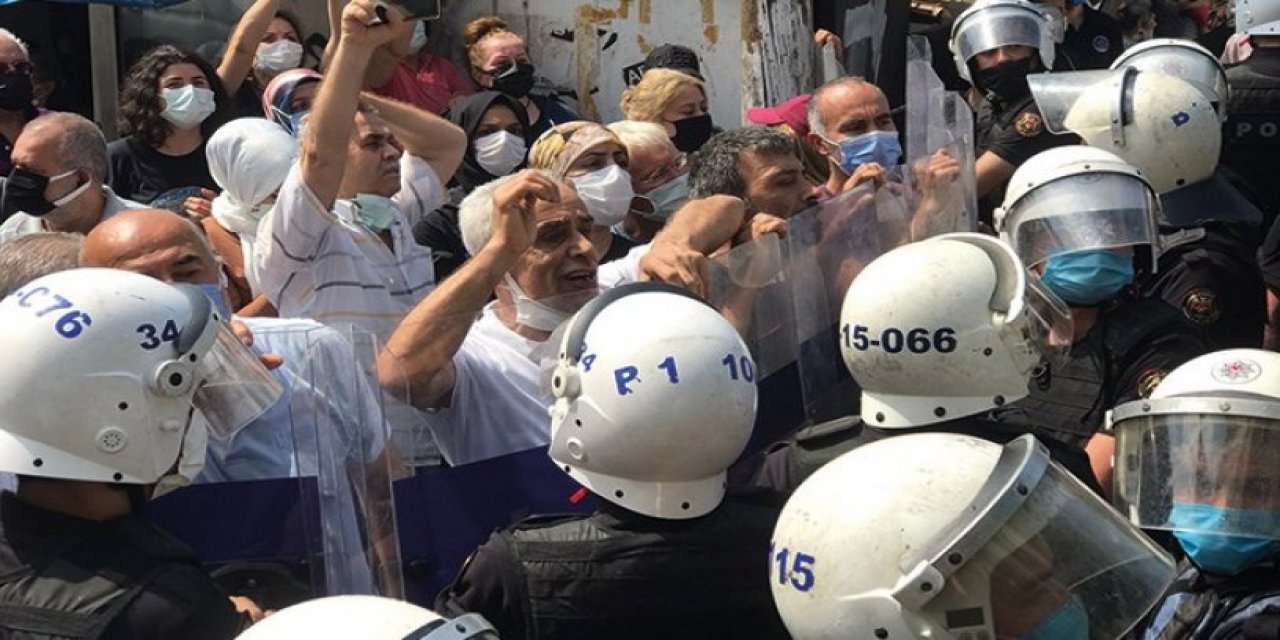 İstanbul'da kentsel dönüşüme direnen vatandaşlara polis müdahalesi!