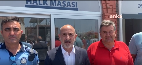 CHP'li Ali Öztunç taşlı saldırıya uğrayan Çeşme Zabıta Ofisi'ni ziyaret etti