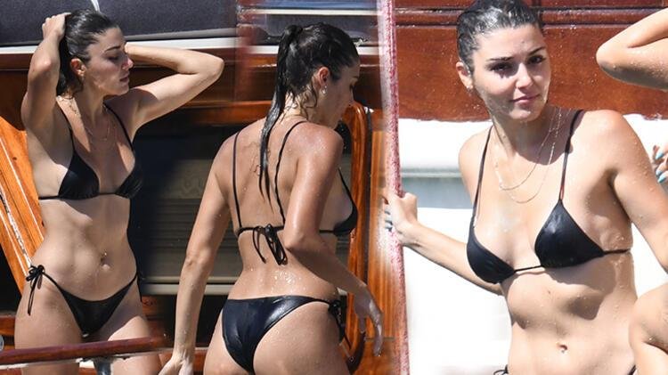 Hande Erçel tatilin keyfini sürmeye başladı