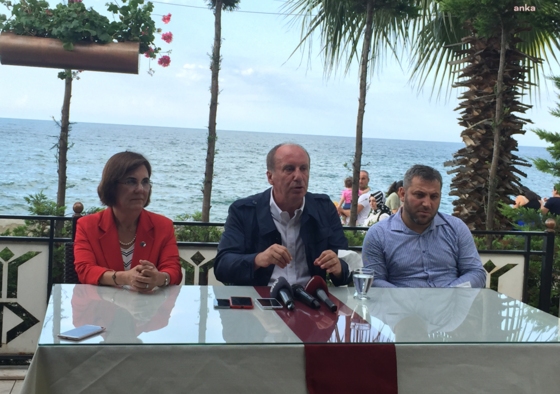 İnce: "Otobüsün üstüne çıkıp kafalarına taş atar gibi çay atmalarını hayretle izledik”